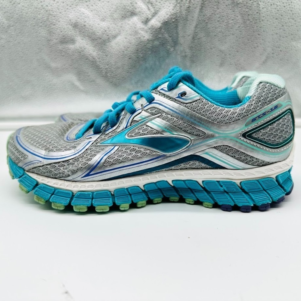 Brooks GTS Running Shoes Women US 6.5 Gray Blue Athletic Sneakers Comfort - Picture 3 of 15
